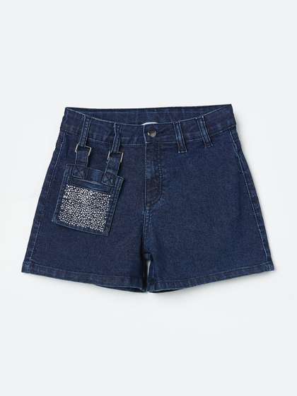 Fame Forever by Lifestyle Girls Embellished Denim Shorts