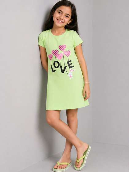 Todd N Teen Girls
                    Graphic Printed Pure Cotton T-shirt Nightdress
