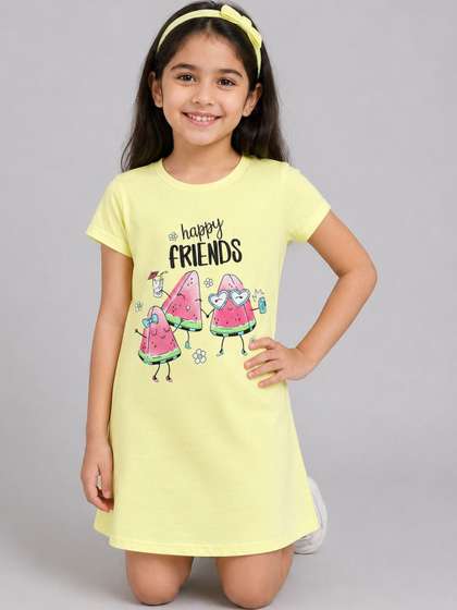 Todd N Teen Girls
                      Graphic Printed Round Neck Nightdress