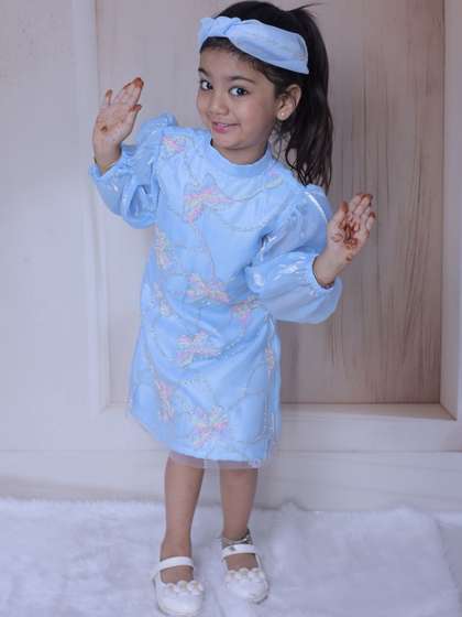 Little Loom Floral Puff
                    Sleeve A-Line Dress