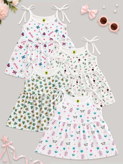 YK Floral Print A-Line
                    Dress