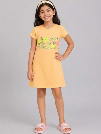 Todd N Teen Girls Floral
                    Printed Pure Cotton Nightdress