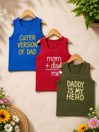 Mega style Pack Of 3
                    Printed Kids Vests VANumber - BS_W_PRINT-P3_01-0-3M