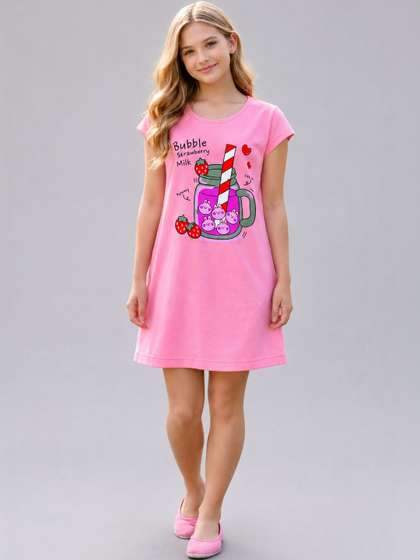 Todd N Teen Girls
                      Graphic Printed T-shirt Nightdress