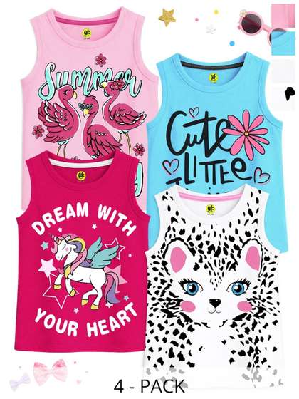 YK Girls 4 Printed
                    T-shirt