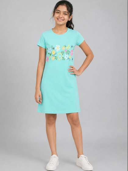 Todd N Teen Girls Floral
                    Printed T-Shirt Nightdress