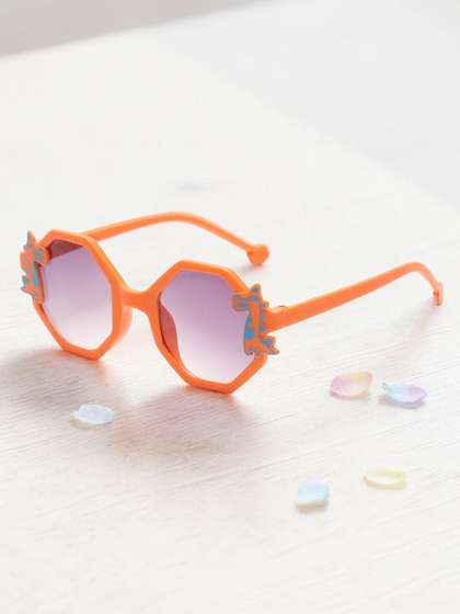 Stoln Unisex Kids Blue
                    Lens & Orange Round Sunglasses