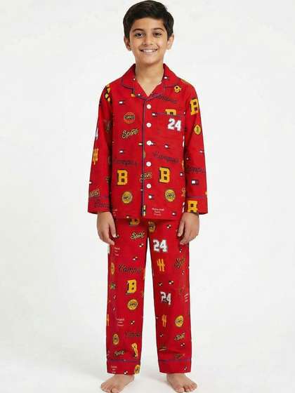 CLLING Unisex Kids
                    Printed Maxi Nightdress