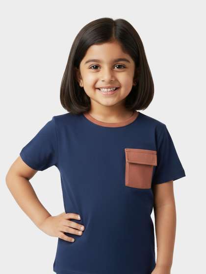 Orange Sugar Kids Pure
                    Cotton Round Neck Short Sleeves T-shirt