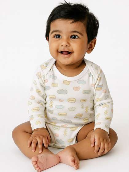 Moms Home Infants
                    Printed Pure Organic Cotton Full Sleeves Bodysuit