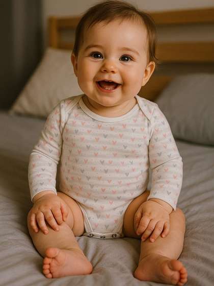 Moms Home Organic Cotton
                    Kids Full sleeves Onesie For New Born Baby Bodysuit
