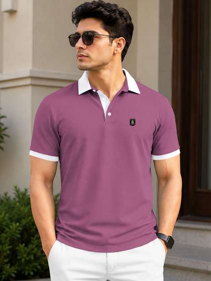 VeBNoR Men Polo Collar T-shirt