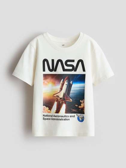 H&M Printed Cotton
                    T-shirt