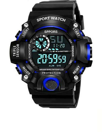 Blutech Unisex Kids
                      Dial & Straps Digital Stopwatch Watch
                      biueshock