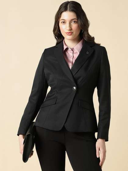 Allen Solly Woman
                        Self Design Notched Lapel Single-Breasted Formal
                        Blazers