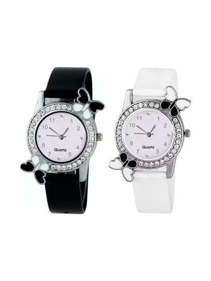 Blutech Kids Dial
                      & Rubber Straps Watch new butterfly white
                      & black