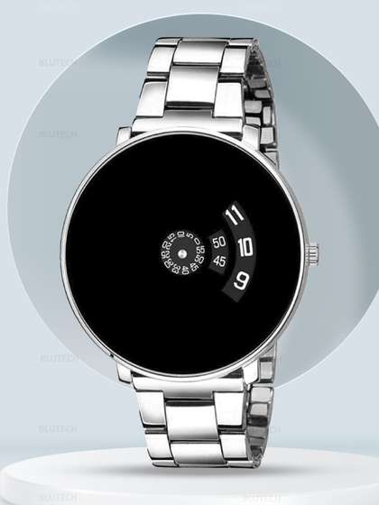 Blutech Unisex Kids Dial
                    & Stainless Steel Straps Watch pAldU_ Blk_Chaln