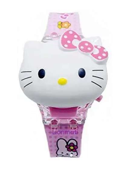 Blutech Girls Dial &
                    Stainless Steel Straps Watch new helo kity face and
                    light