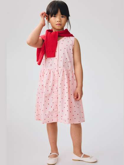 H&M Girls Patterned
                    Seersucker Cotton A-Line Dress