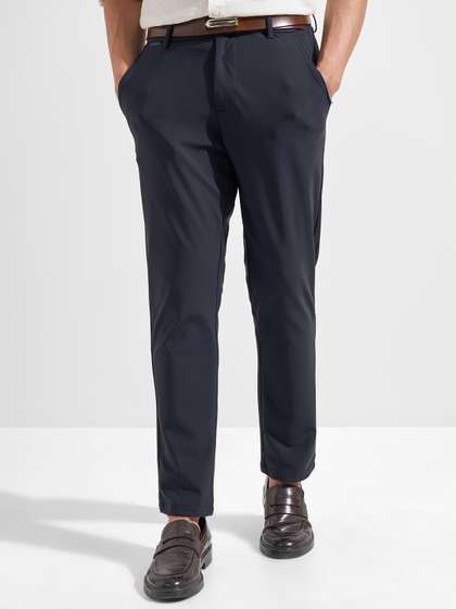 HIGHLANDER Men Slim
                        Fit Easy Wash Trousers