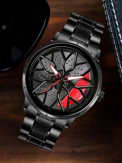 Blutech Unisex Kids Dial
                    & Stainless Steel Straps Watch
                    10_Wheel_Red_Dial