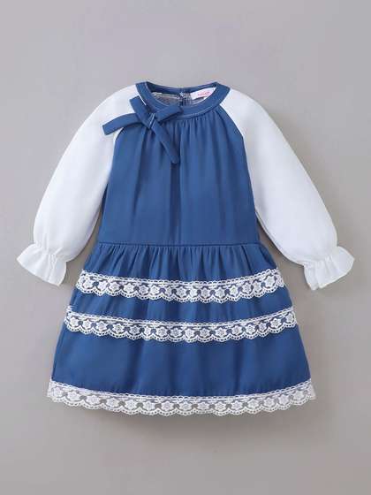 Hopscotch Chiffon Fit
                    & Flare Dress