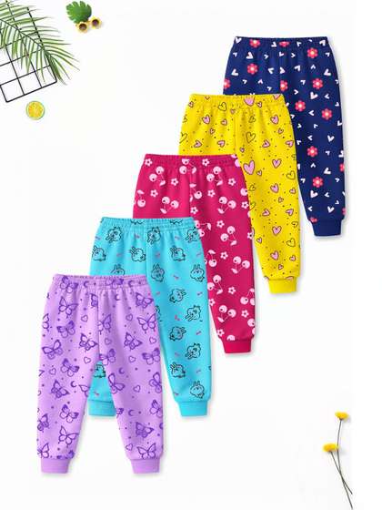 YK X Trampoline Girls
                    Pack of 5 Regular Fit Graphic Print Track Pants
