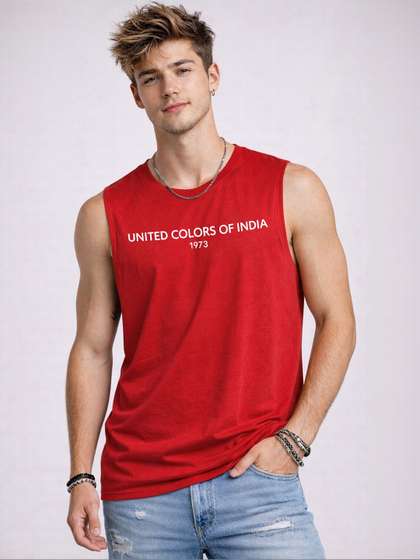 Mast & Harbour
                        Printed Round Neck Cotton Sleeveless Innerwear
                        Vests