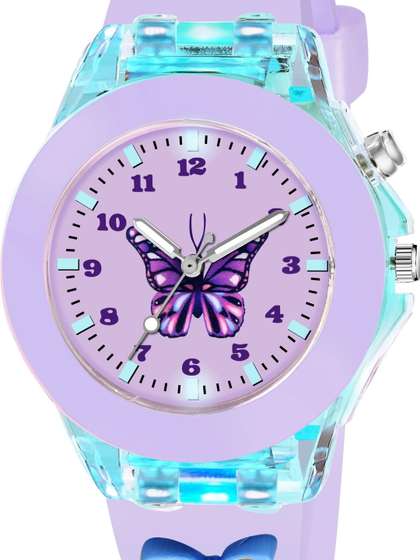 mivaan Unisex Kids Dial
                    & Straps Watch Kids-Buttr.Purpl_&