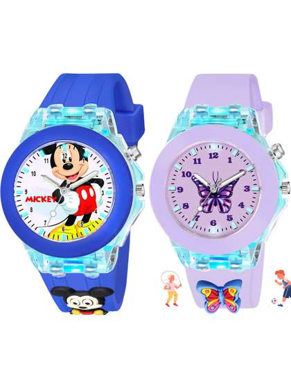 mivaan Unisex Kids Dial
                    & Straps Watch Com-2 Kids DBlue miky
                    Pur.Buter&