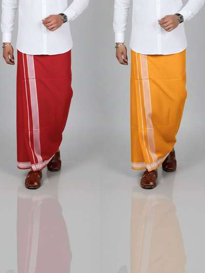 TUNI MANI Pack of 2
                        Cotton Kerala Style Dhoti 2.0m