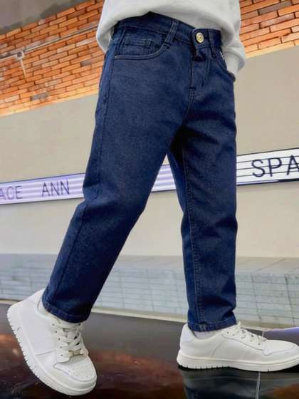 Purple United Kids Boys
                    Straight Fit Distressed Denim Soft Stretch Fabric
                    Comfort Jeans