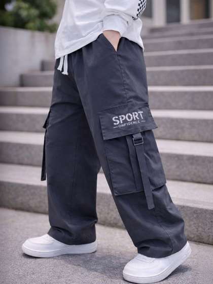 ADBUCKS Boys Loose Fit
                      Cargos Trousers