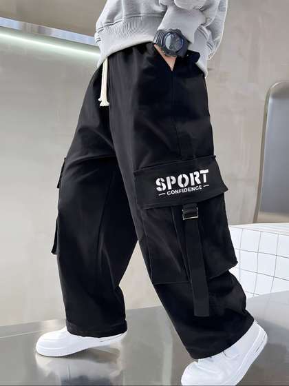 ADBUCKS Boys Loose Fit
                    Cargos Trousers
