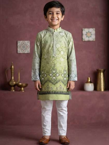 Cae Boys Printed Regular
                    Kurta with Pyjamas