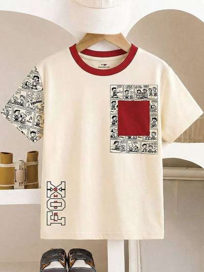 FROSEN FOX Kids Printed
                    Cotton Tshirt