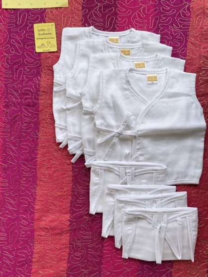 Little Sudhams Infants
                    Pack of 8 Pcs Organic Cotton Baby Apparel Gift Set