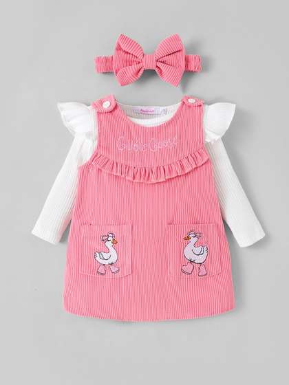 Hopscotch Kids-Girls
                      Animal Print Chiffon Fit & Flare Dress