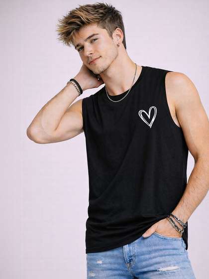 Mast & Harbour
                        Printed Round Neck Cotton Tank Innerwear Vest