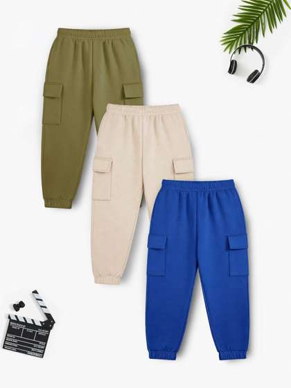 YK X Trampoline Unisex
                    Pack of 3 Regular Fit Cargos