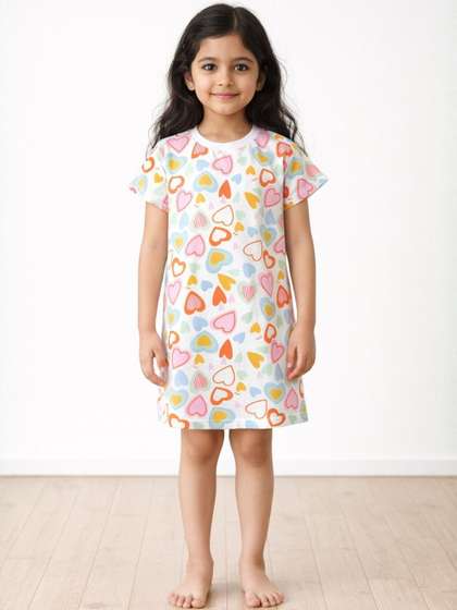 Anthrilo Girls Printed
                    Nightdress