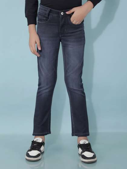 Crimsoune Club Boys Grey
                    Slim Fit Clean Look Heavy Fade Stretchable Jeans