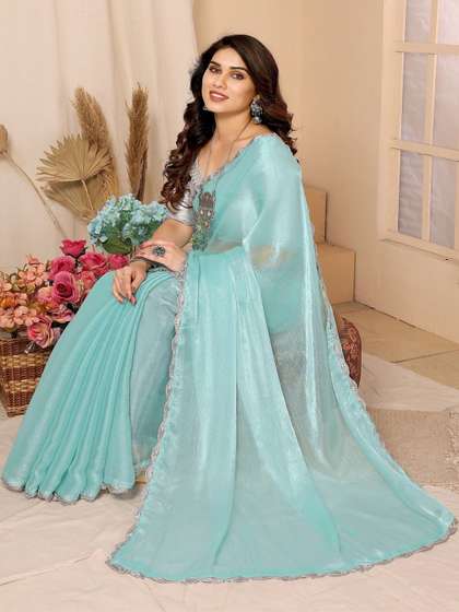 Sangria
                          Embroidered Bordered Sarees