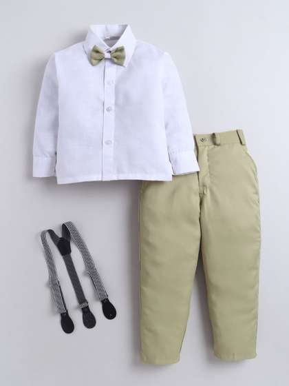 Sangria Boys Shirt
                    Collar Clothing Set