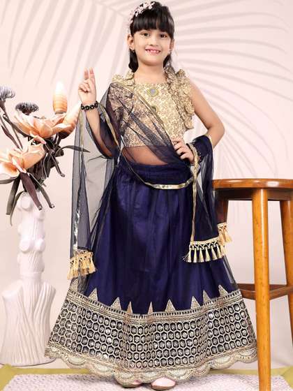 satyamfab Girls Ready to
                    Wear Embellished Lehenga & Blouse With Dupatta