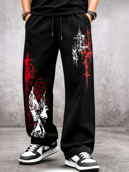 ZEN1 FASHION Men
                        Regular Fit Graphic Print Track Pants