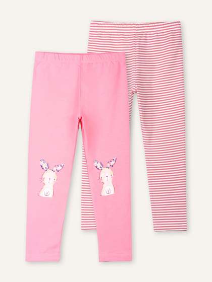 ariel Girls Pack of 2
                    Cotton Printed Ankle Length Leggings