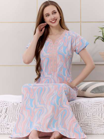 ETC Embroidered Maxi
                        Nightdress
