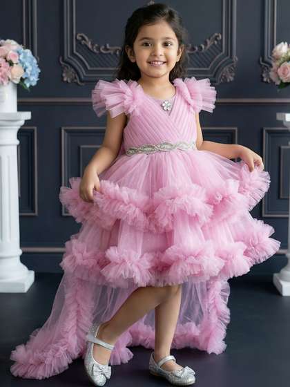 Lagorii Layered Ruffle
                    High-low Party Wear Frock Dresses