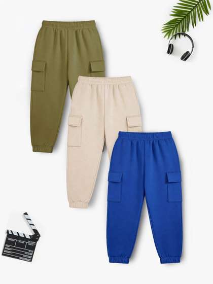 YK X Trampoline Unisex
                    Pack of 3 Regular Fit Cargos